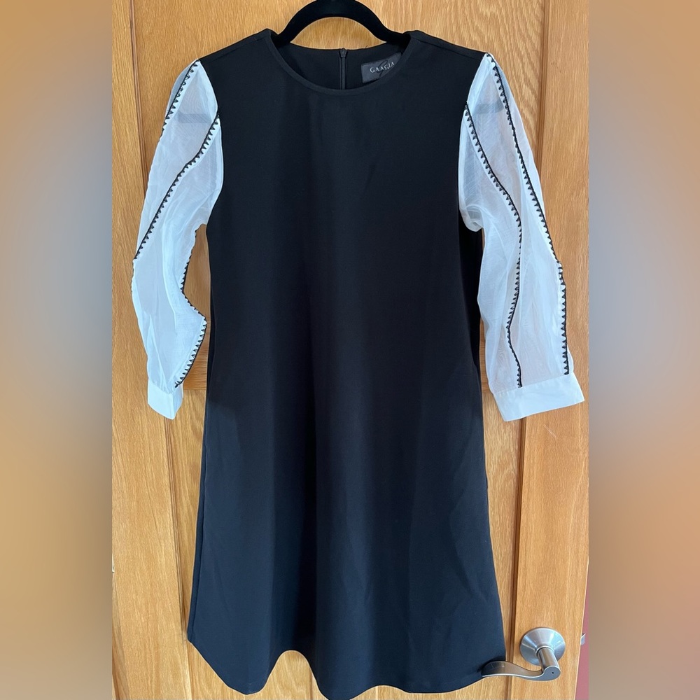 - Garcia Black fit and flare black dress size 8-see pictures